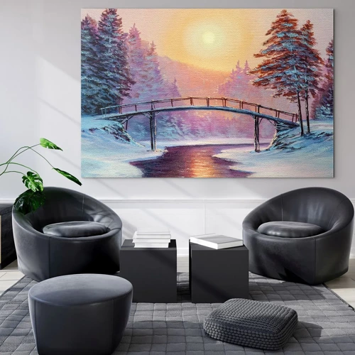 Quadro su vetro - Quattro stagioni: inverno - 100x70 cm