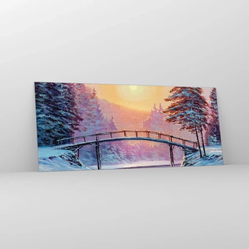 Quadro su vetro - Quattro stagioni: inverno - 120x50 cm