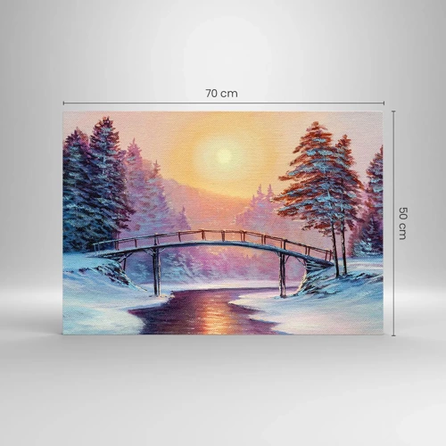 Quadro su vetro - Quattro stagioni: inverno - 70x50 cm