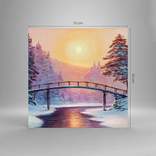 Quadro su vetro - Quattro stagioni: inverno - 70x70 cm