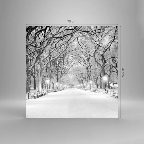 Quadro su vetro - Quattro stagioni: l'inverno - 70x70 cm