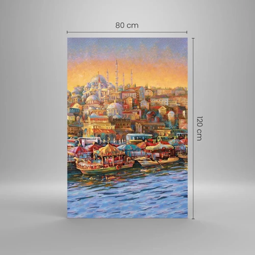 Quadro su vetro - Racconto da Istanbul - 80x120 cm