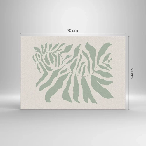 Quadro su vetro - Ramo smeraldo - 70x50 cm