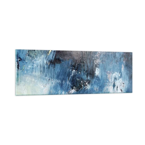 Quadro su vetro - Rapsodia blu - 90x30 cm