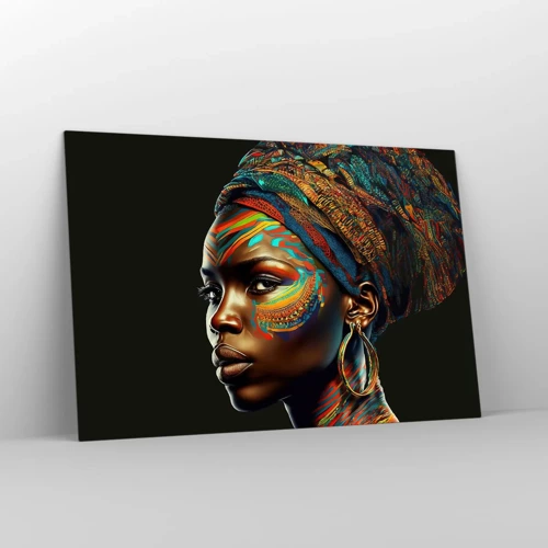 Quadro su vetro - Regina africana - 120x80 cm