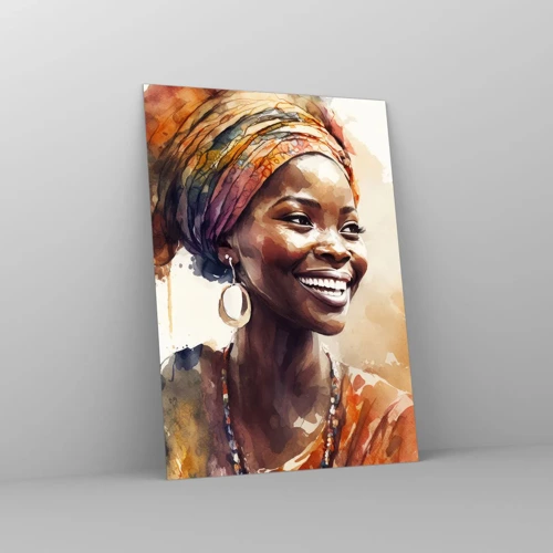 Quadro su vetro - Regina africana - 50x70 cm