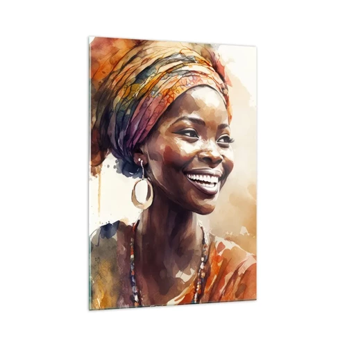 Quadro su vetro - Regina africana - 70x100 cm