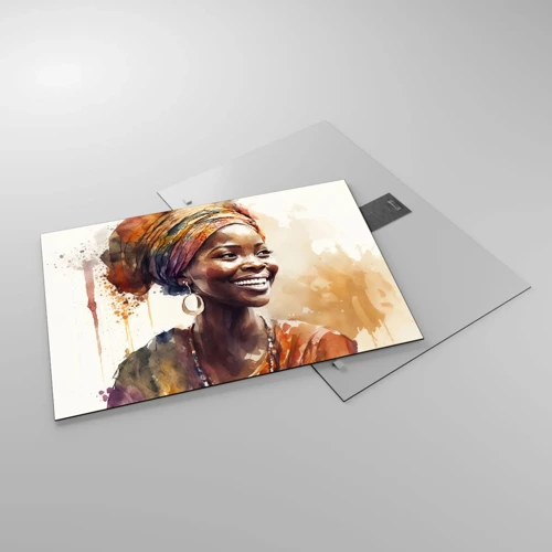 Quadro su vetro - Regina africana - 70x50 cm