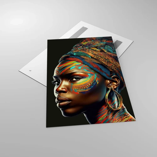 Quadro su vetro - Regina africana - 80x120 cm