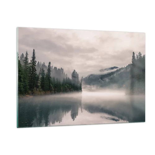 Quadro su vetro - Riflettendo nella nebbia - 120x80 cm