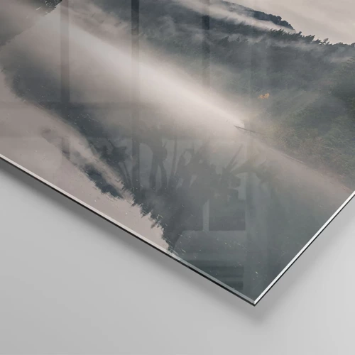 Quadro su vetro - Riflettendo nella nebbia - 40x40 cm