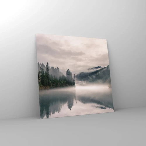 Quadro su vetro - Riflettendo nella nebbia - 50x50 cm