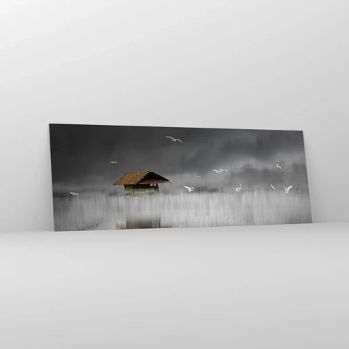 Quadro su vetro - Riparo dalla pioggia - 140x50 cm