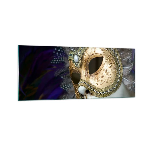 Quadro su vetro - Ritratto di Venezia in oro - 100x40 cm
