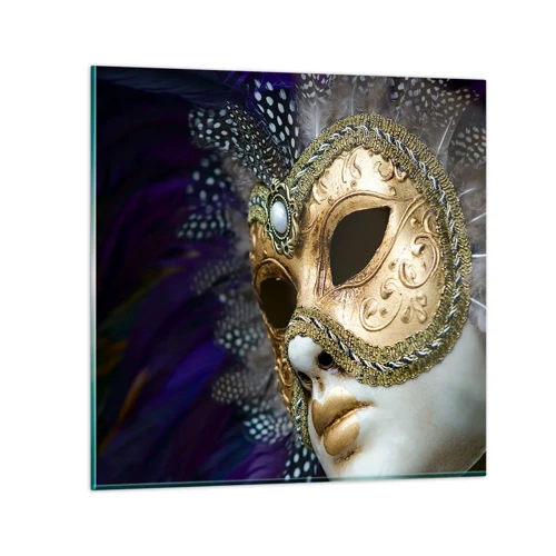 Quadro su vetro - Ritratto di Venezia in oro - 50x50 cm