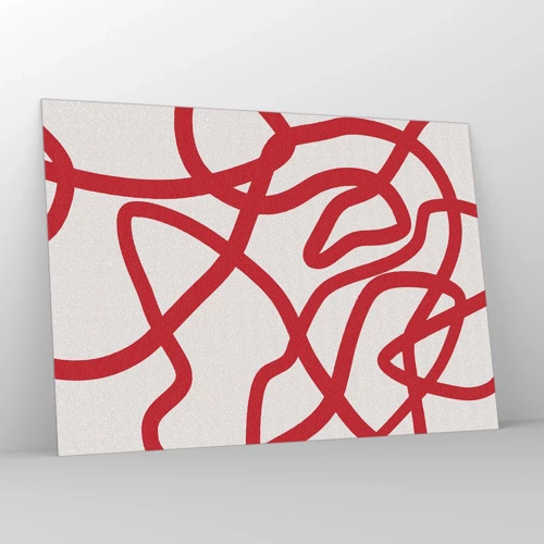 Quadro su vetro - Rosso su bianco - 100x70 cm