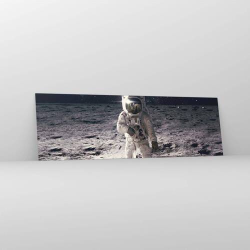 Quadro su vetro - Saluti dalla luna - 160x50 cm