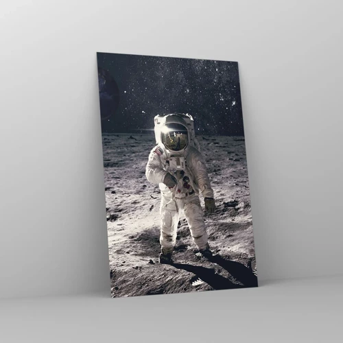 Quadro su vetro - Saluti dalla luna - 80x120 cm