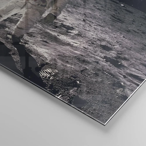 Quadro su vetro - Saluti dalla luna - 80x120 cm