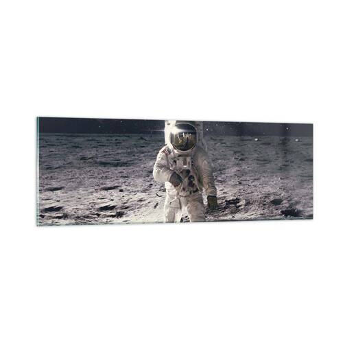 Quadro su vetro - Saluti dalla luna - 90x30 cm