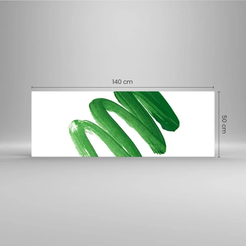 Quadro su vetro - Scherzo verde - 140x50 cm
