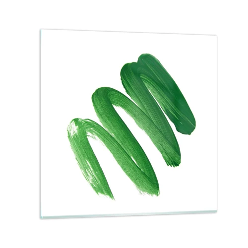 Quadro su vetro - Scherzo verde - 30x30 cm