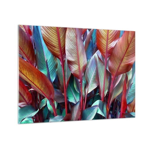 Quadro su vetro - Selva colorata - 70x50 cm