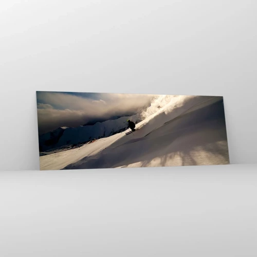 Quadro su vetro - Sfida dei monti accettata - 140x50 cm