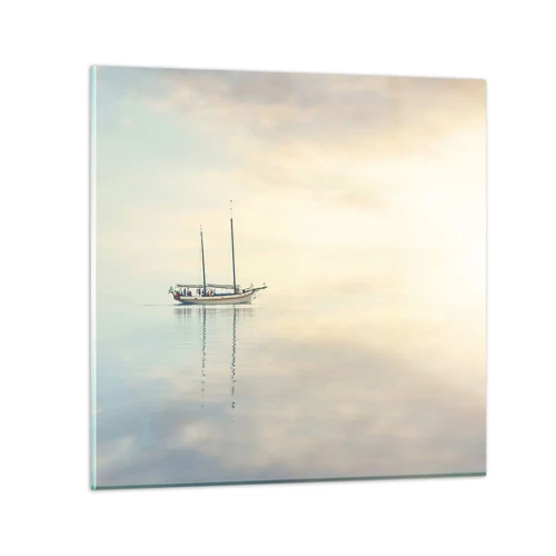 Quadro su vetro - Silenzio in mare - 30x30 cm