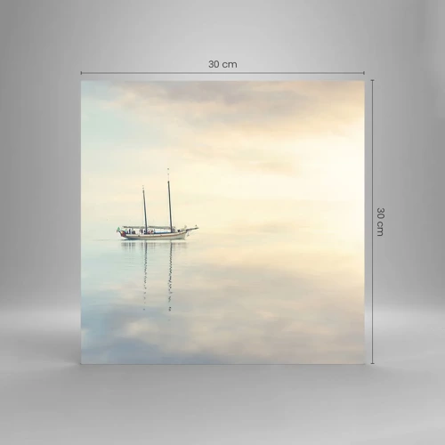 Quadro su vetro - Silenzio in mare - 30x30 cm