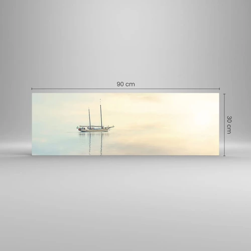 Quadro su vetro - Silenzio in mare - 90x30 cm