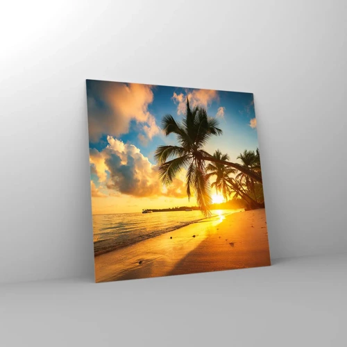 Quadro su vetro - Sogno dei Caraibi - 30x30 cm