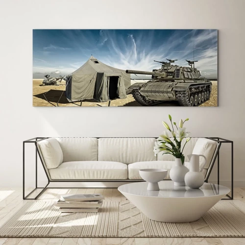 Quadro su vetro - Sogno militare - 100x40 cm