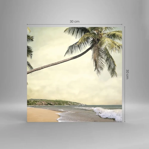 Quadro su vetro - Sogno tropicale - 30x30 cm