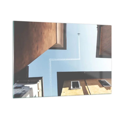 Quadro su vetro - Sopra il labirinto urbano - 120x80 cm