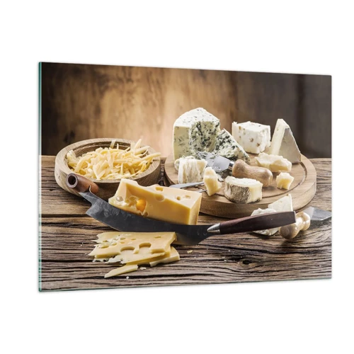 Quadro su vetro - Sorridi al formaggio - 120x80 cm