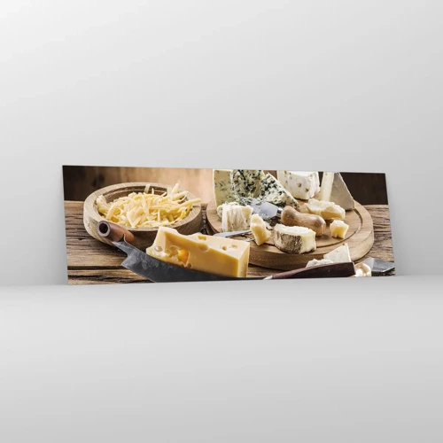 Quadro su vetro - Sorridi al formaggio - 160x50 cm