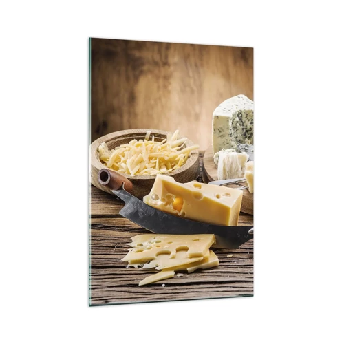 Quadro su vetro - Sorridi al formaggio - 70x100 cm