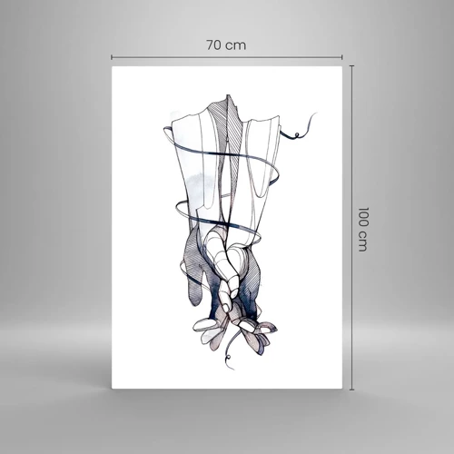 Quadro su vetro - Studio del tocco - 70x100 cm