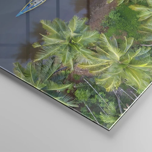 Quadro su vetro - Sul percorso tropicale - 40x40 cm