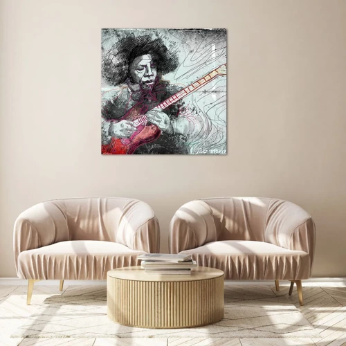 Quadro su vetro - Sulle onde della musica - 60x60 cm