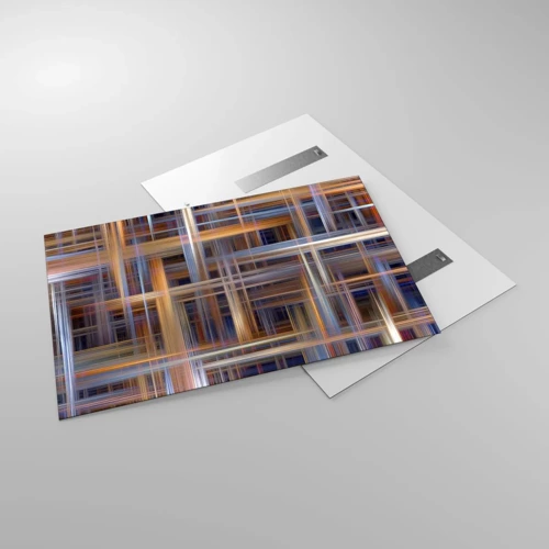 Quadro su vetro - Tessute con la luce - 120x80 cm
