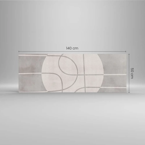 Quadro su vetro - Tondo e dritto - 140x50 cm