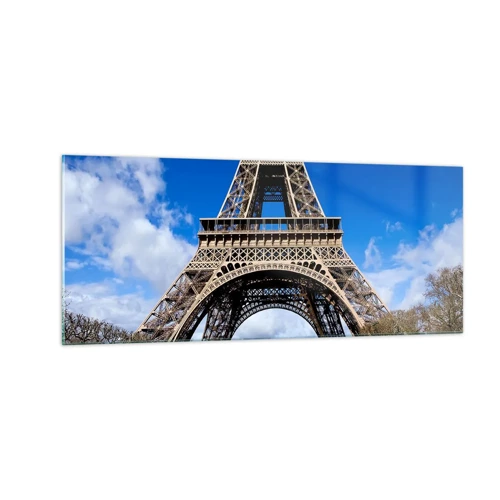 Quadro su vetro - Tutta Parigi ai suoi piedi - 100x40 cm