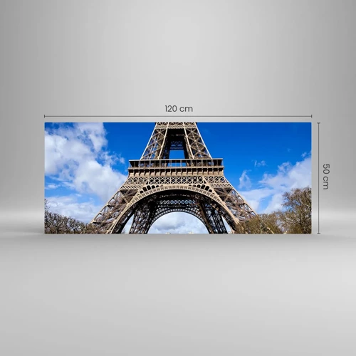 Quadro su vetro - Tutta Parigi ai suoi piedi - 120x50 cm