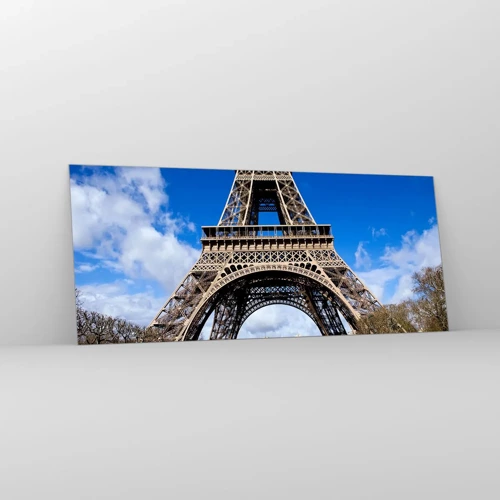 Quadro su vetro - Tutta Parigi ai suoi piedi - 120x50 cm