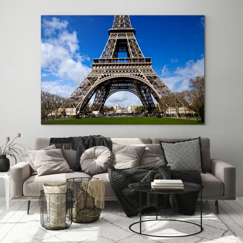 Quadro su vetro - Tutta Parigi ai suoi piedi - 70x50 cm