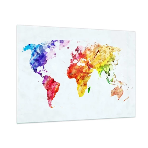 Quadro su vetro - Tutti i colori del mondo - 100x70 cm