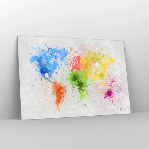 Quadro su vetro - Tutti i colori del mondo - 120x80 cm