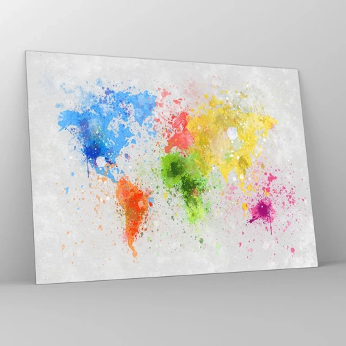 Quadro su vetro - Tutti i colori del mondo - 70x50 cm